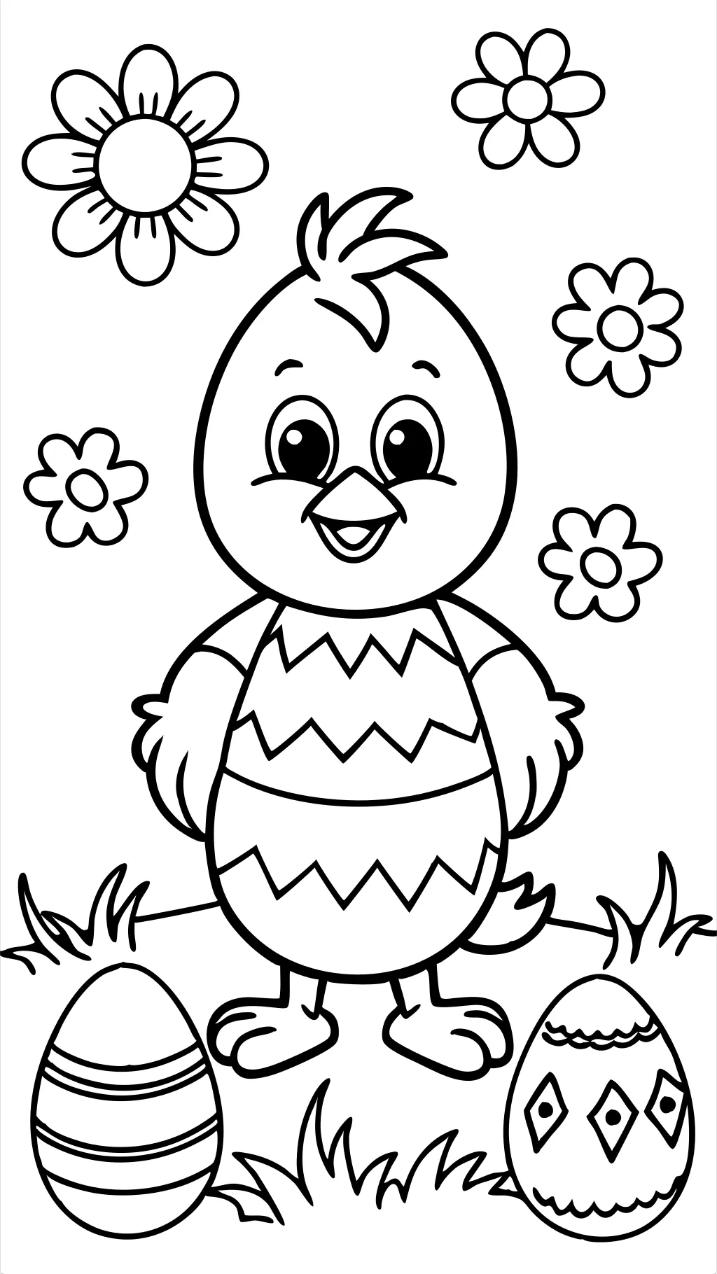 easter chick coloring pages